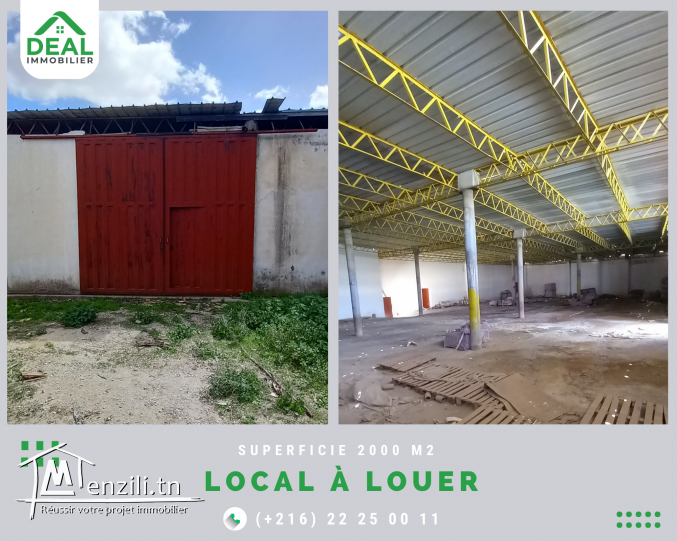 Deal immobilier vous propose à la LOCATION un local de 2000 m2