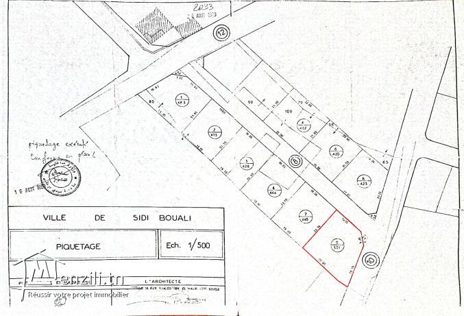 Terrain à vendre à Sidi Bou Ali, Route de la plage
