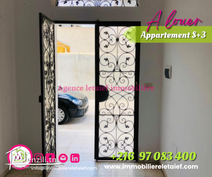 Appartement type S +3 à proximité du mosquée Fatma Ezahra