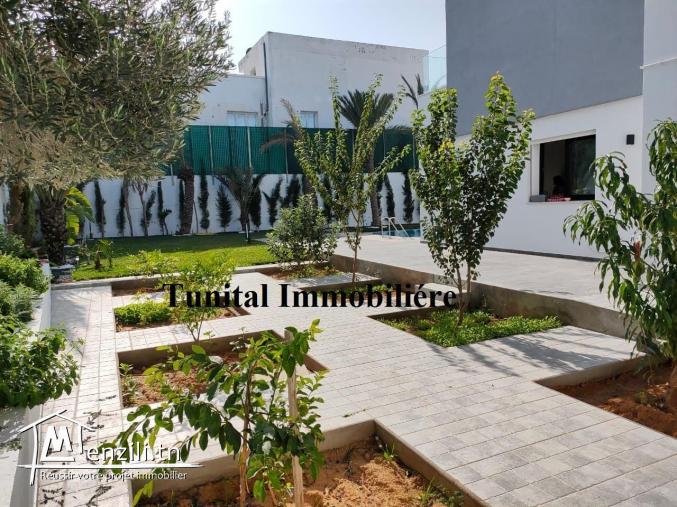 Gammarth village quartier résidentiel A vendre villa neuve haut Standing