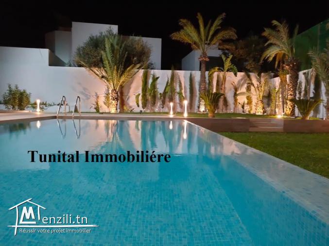 Gammarth village quartier résidentiel A vendre villa neuve haut Standing