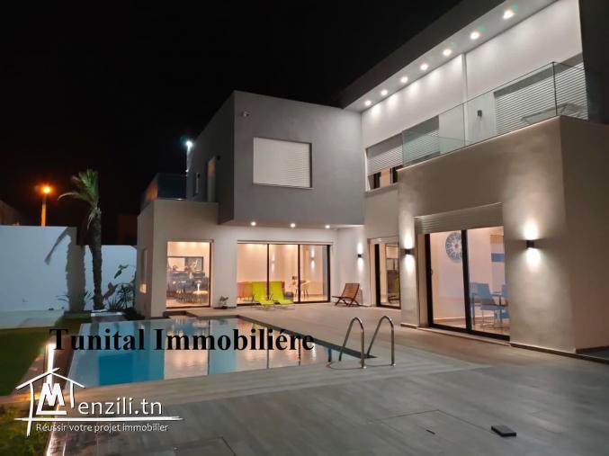 Gammarth village quartier résidentiel A vendre villa neuve haut Standing