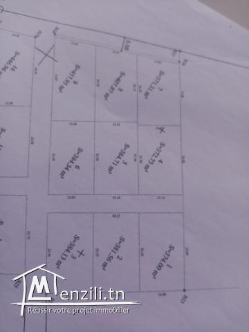 Mnihla des lots de terrain à 200 dinars m2