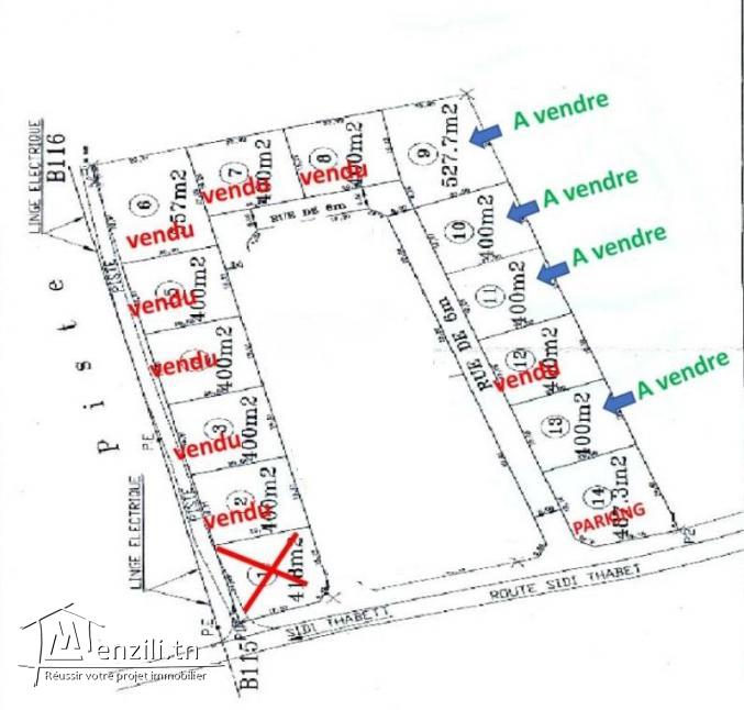 Terrains à vendre à Sidi Thabet