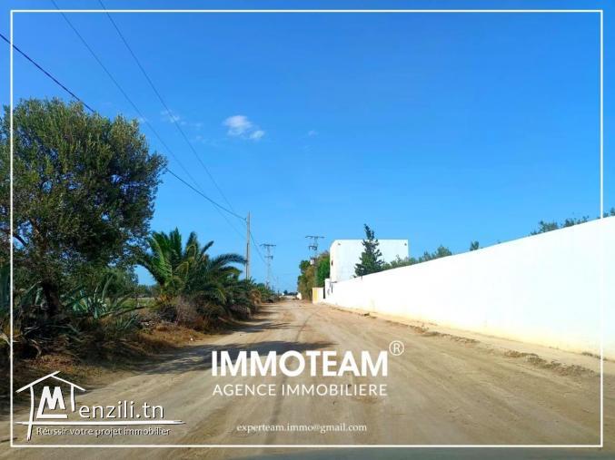 Un beau terrain a vendre situé à 5min de Yasmine Hammamet