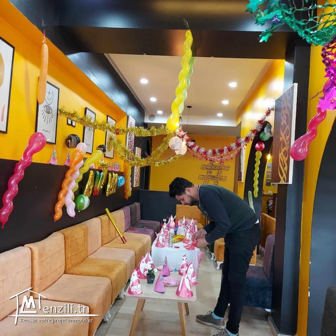 للبيع اصل تجاري قاعة شاي في مدينة الحمامات امام نزل راد...