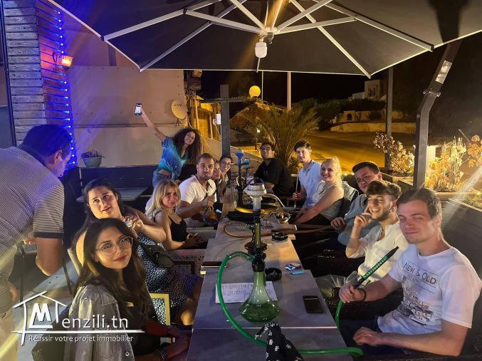 للبيع اصل تجاري قاعة شاي في مدينة الحمامات امام نزل راد...