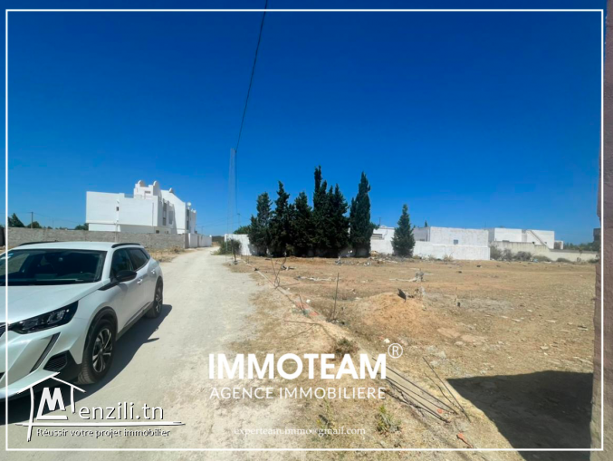 A vendre un terrain de 507 m2  à Hammamet sud