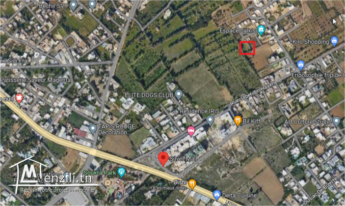 La soukra terrain 676 m2