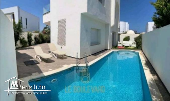 A louer Villa S3 avec piscine à Yasmine Hammamet