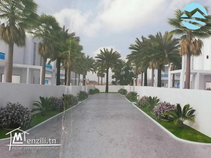 4 duplexe avec piscine style  "sidi bou said "  à kelibia