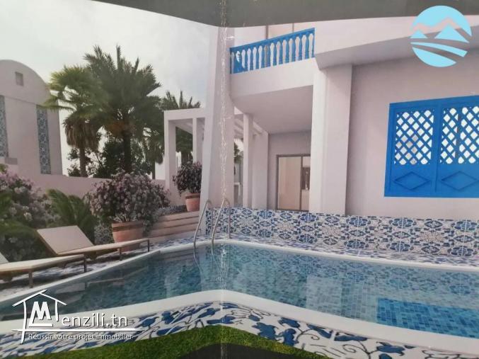 4 duplexe avec piscine style  "sidi bou said "  à kelibia