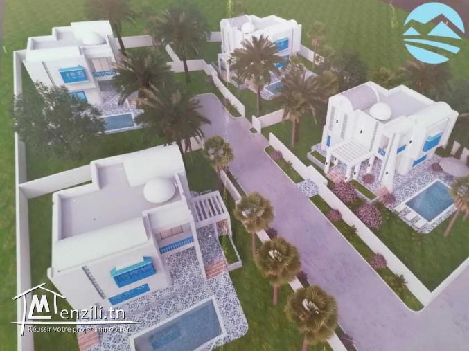 4 duplexe avec piscine style  "sidi bou said "  à kelibia