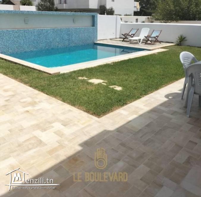 A louer Villa S2 avec piscine à Hammamet Nord