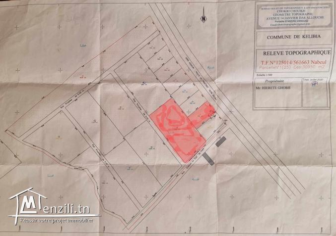 Terrain à kelibia 2884 m2