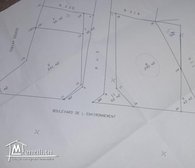 A vendre un terrain 338m²