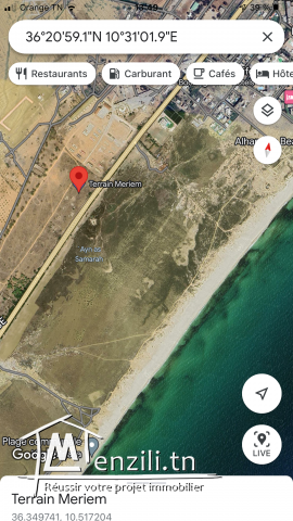 Terrain à vendre à la sortie sud de Yasmine Hammamet