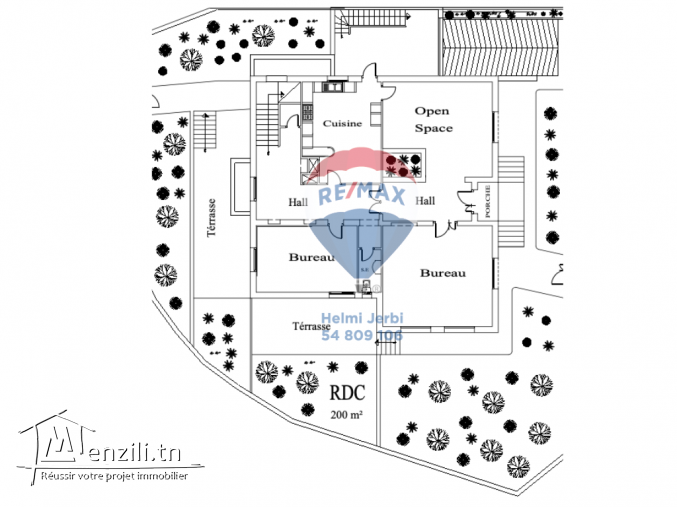 Villa à usage bureautique à El Menzah9 à louer