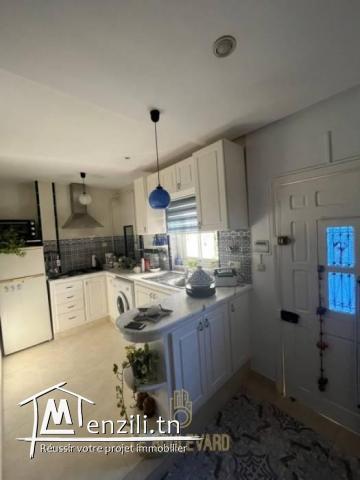 A louer Etage de villa S2 meublé à Jasmin Nabeul