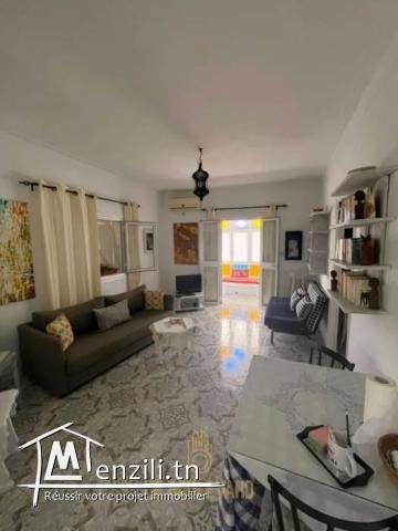 A louer Etage de villa S2 meublé à Jasmin Nabeul