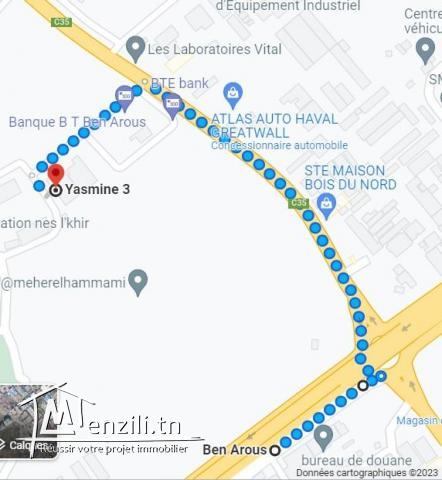 A VENDRE APPARTEMENT 220 000DT A BEN AROUS