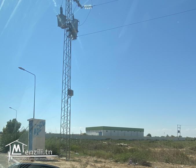 Entrepôt frigorifique dans un terrain agricole