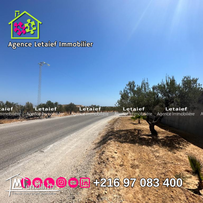 un lot de terrain clôturé de 5000m² àHergla Sidi Bouali