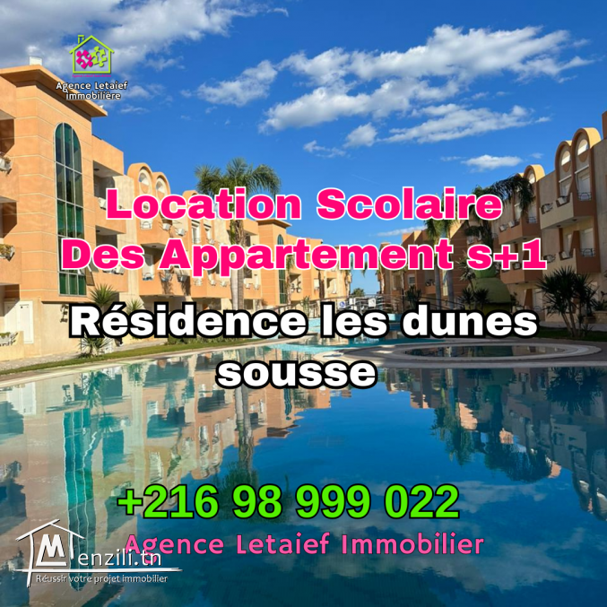 S+1 de 40 m2  à là résidence Les Dunes à Chatt Meriem