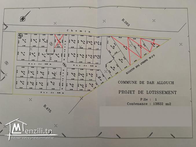 Projet de lotissement a la plage de Dar Allouch
