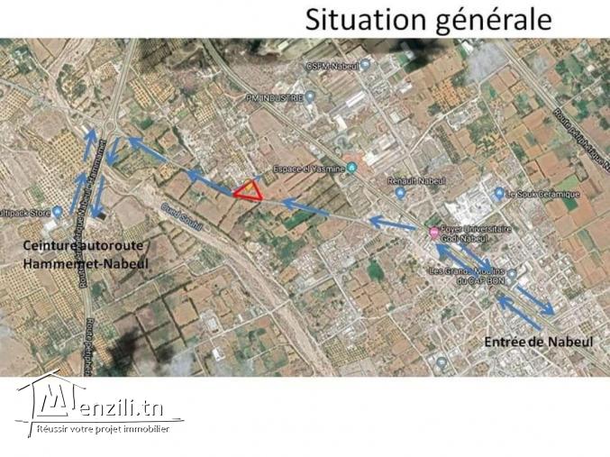 Vente terrain à l'entrée de Nabeul