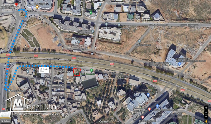 terrain 412 m² à vendre jardin del menzah viabilisé titre bleu