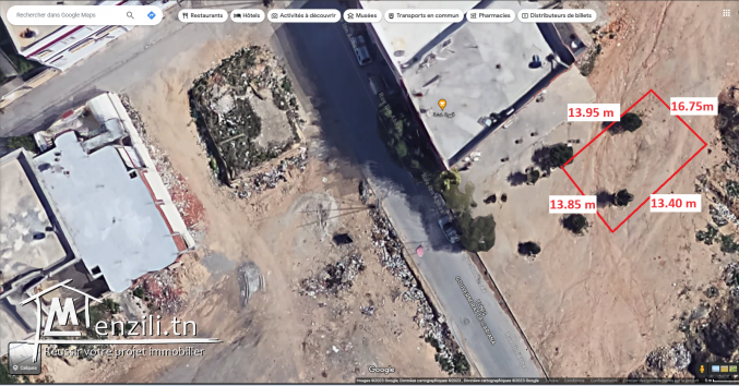 A vendre terrain (Tunis) 210m² Lotissemnt el Yassmine (Jardins d’el Menzah)