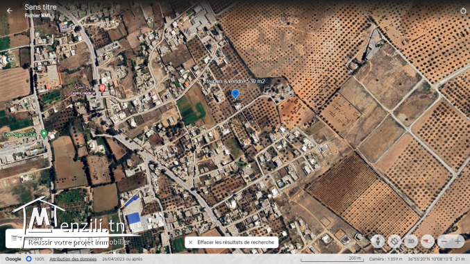 terrain de 530 m2  a vendre