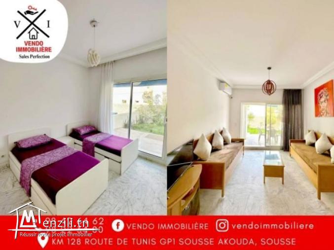 Un appartement s2 meublé au rez-de-chaussée d’une résidence pied dans l’eau