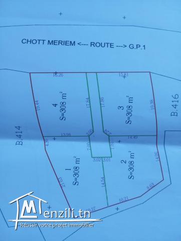 A vendre terrain à Sousse chott Mariem prés Mall of Sousse