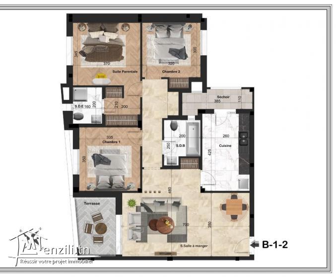 Appartement direct promoteur à chotrana 1