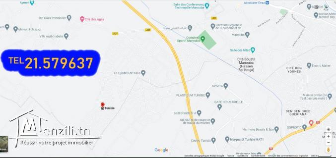 terrain AFH 306m2 jardin de tunis manouba مقاسيم مشروع حدائق تونس منوبة
