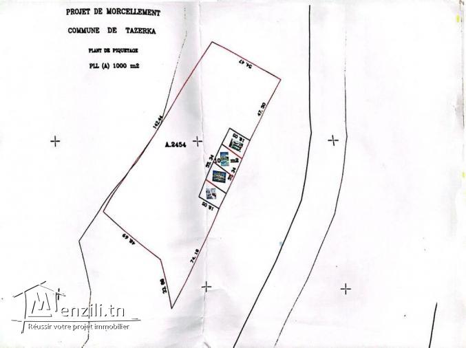Terrain au bord de la mer