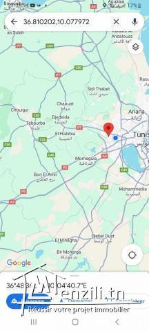 Terrain de 1200 m² à Manouba, prés du Campus Universitaire