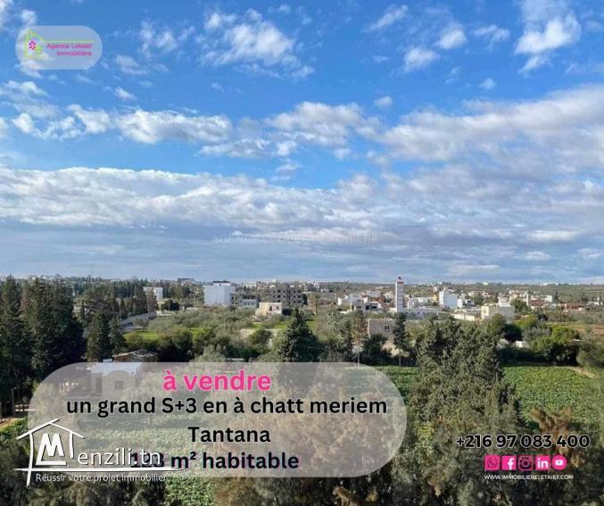 S+3 À vendre un appartement à #chatt_meriem tantan
