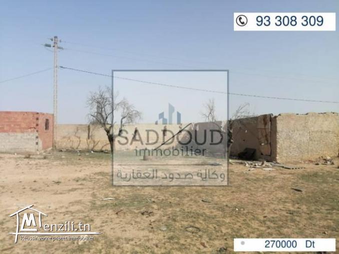 5400m² clôturé à vendre sur la route principale de Boumerra. Route Menzel cheker km 12.