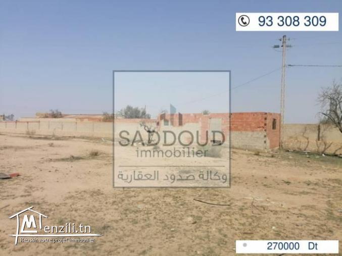 5400m² clôturé à vendre sur la route principale de Boumerra. Route Menzel cheker km 12.