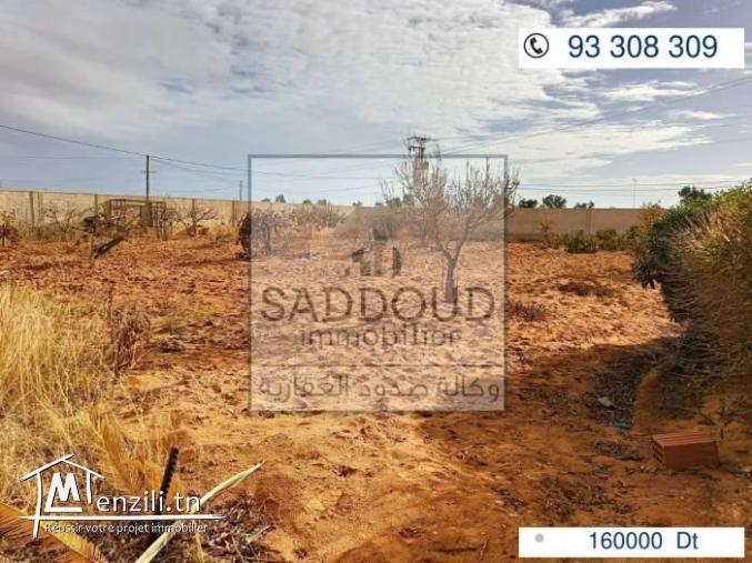 Terrain clôturé 900m² à vendre à Route Menzel cheker km9.