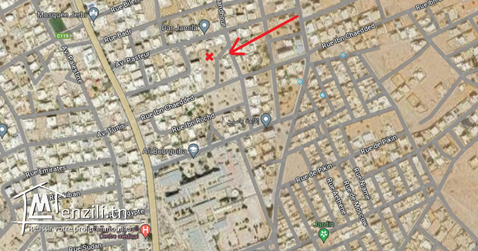 A ne pas rater terrain 1100 m2 à vendre à Mahrès près du lycée Ali Bourguiba