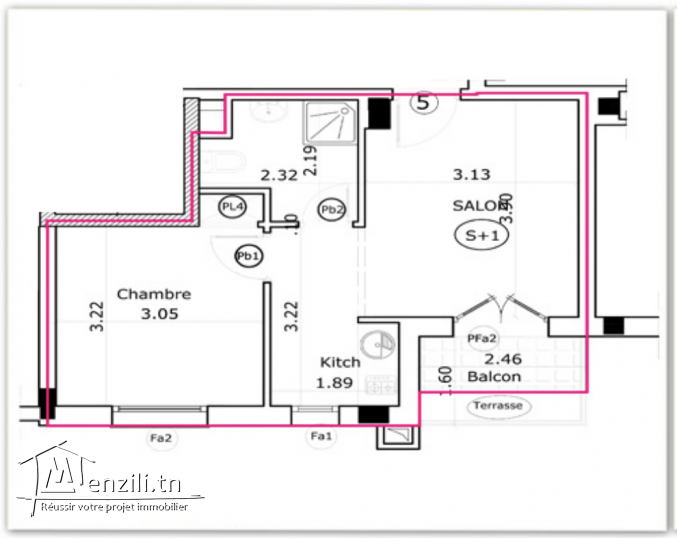 Appartement tout neuf à Borj Louzir