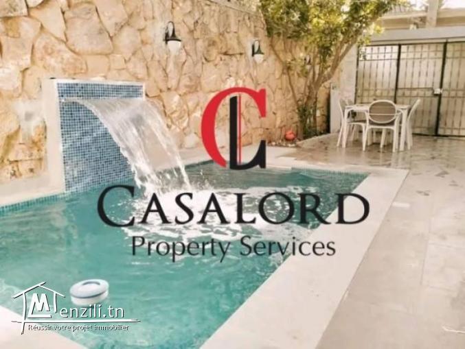 Villa S3 meublée avec piscine à Carthage