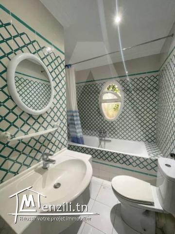 Location d'un appartement S3 Meublé avec une terrasse vue mer à Gammarth