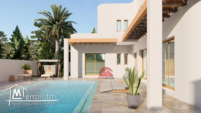 VILLA AVEC PISCINE À DJERBA ZONE URBAINE - TITRE BLEU - RÉF P553