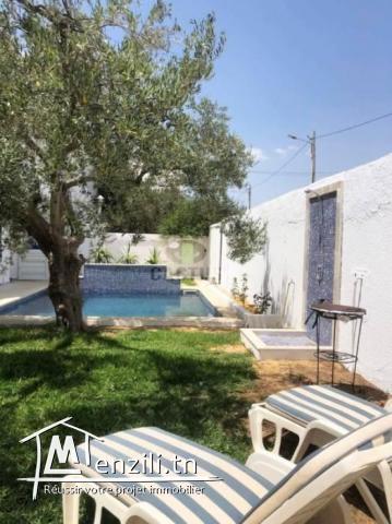À louer Villa en S3 avec piscine à Hammamet Nord