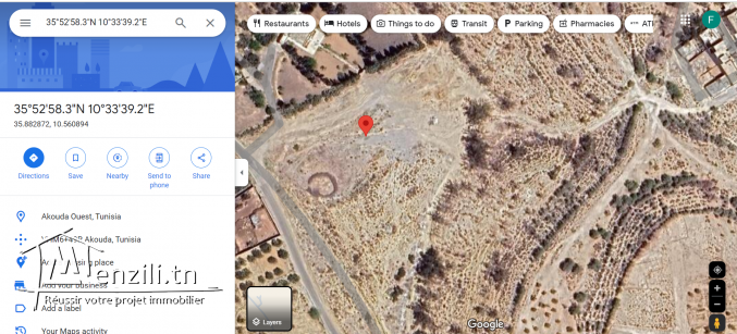 À vendre, parts indivises non précisé dans un terrain de 1500 m²